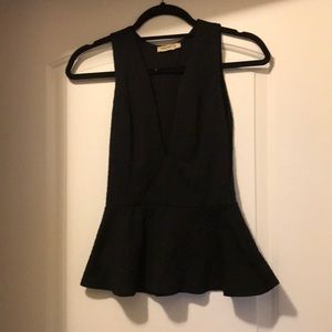 Black peplum top